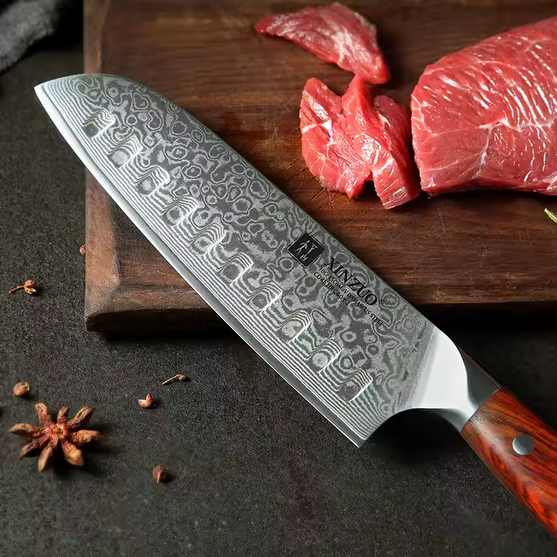 set de couteaux de cuisine poignée en bois