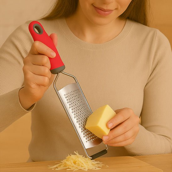 râper du fromage avec Râpe à fromage