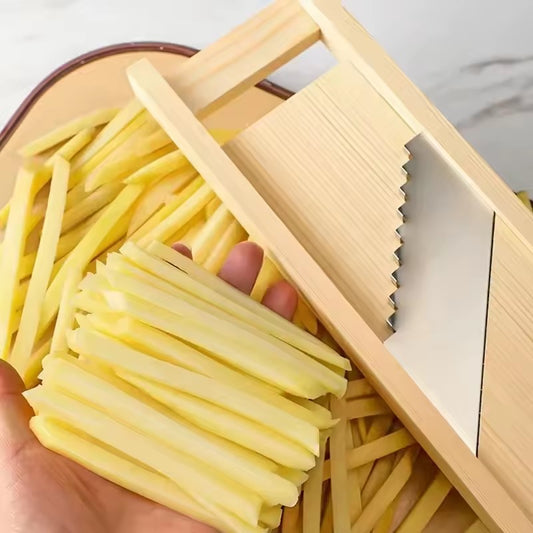 faire des frittes avec un coupe-légumes 