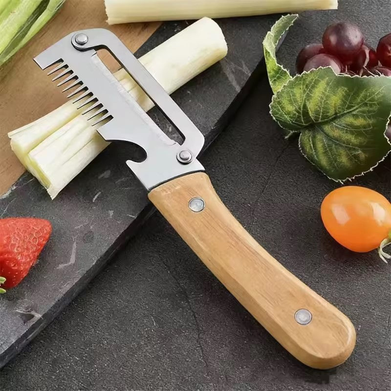 un coupe legume manuel avec manche en bois 