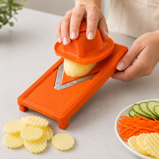 un coupe legume manuel pour faire de chips de pomme de terre 