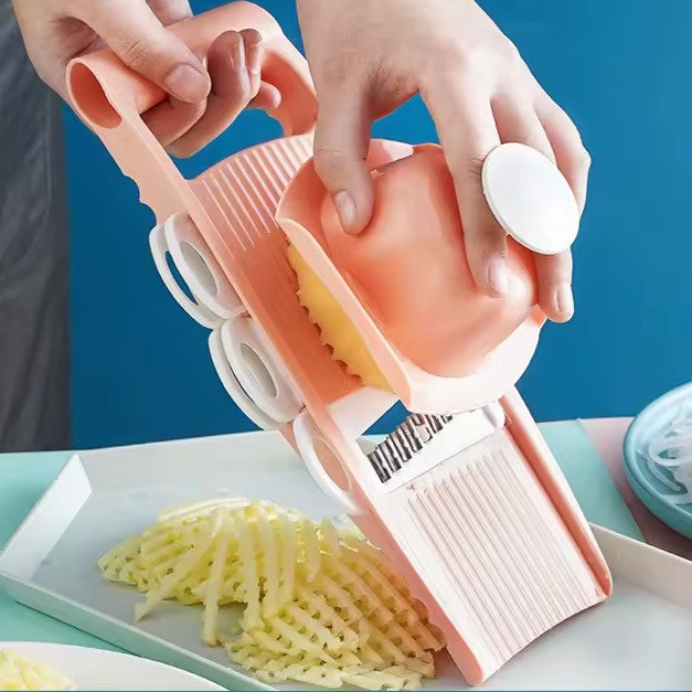 faire des frittes avec un coupe legume manuel 