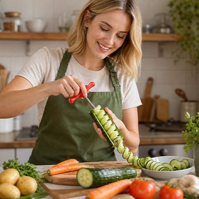 Coupe legume manuel pour couper les courgettes 
