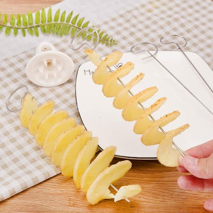 faire des spirale de pomme de terre avec un coupe legumes 