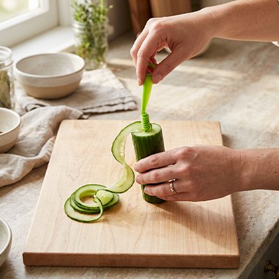 Coupe légumes manuel pour faire des spirale de courgettes 