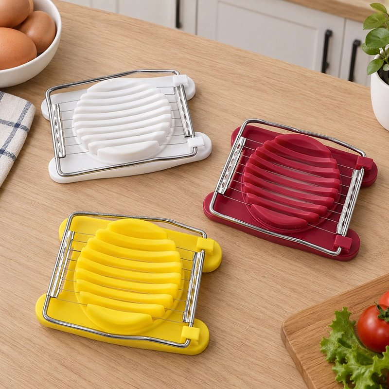 Coupe oeuf sur une table de cuisine 
