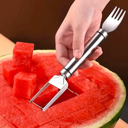 coupe pastèque avec fourchette 