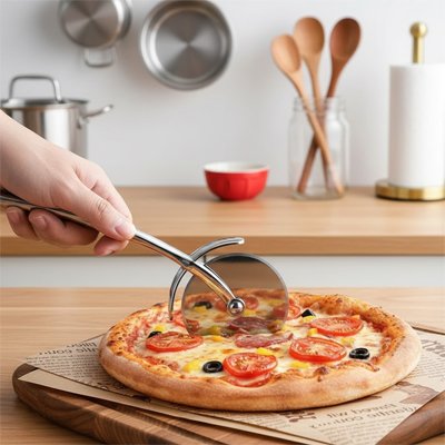 Couteau à pizza pour couper une pizza 