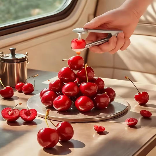 un denoyauteur cerise en inox 