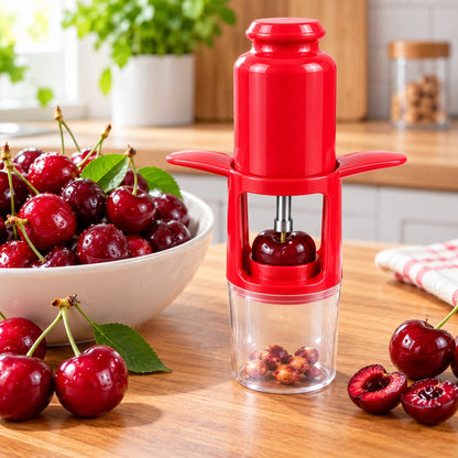 un denoyauteur cerise sur une table de cuisine 