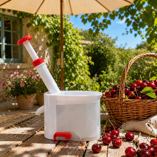 denoyauteur à cerises sur une table 