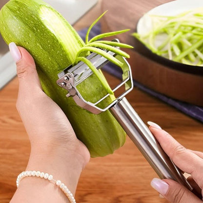 faire des spaguiti de courgettes avec un econome 