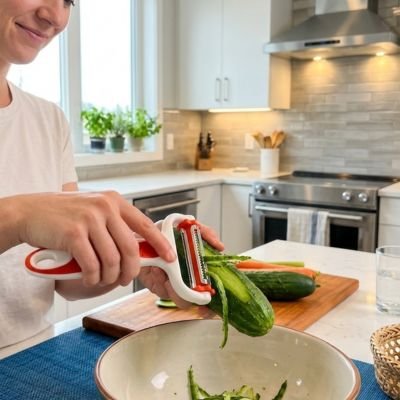 econome ergonomique pour eplucher les carottes 