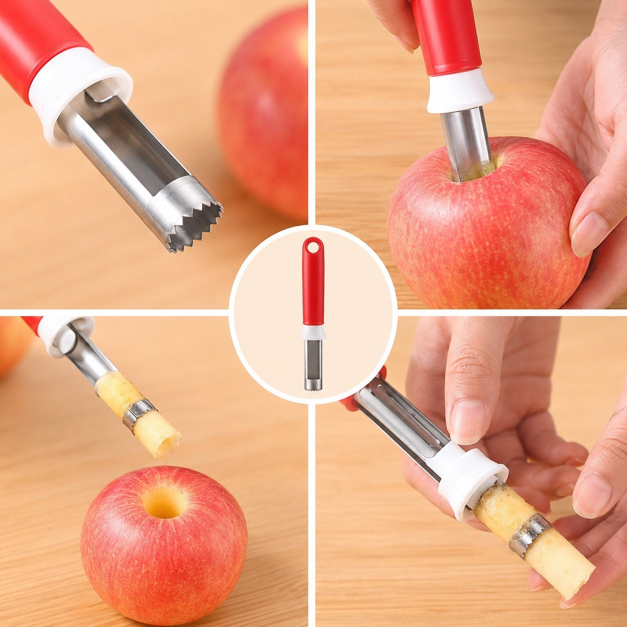 un eplucheur pomme avec videur 
