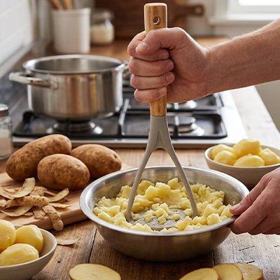  faire une purée avec un Presse puree manuel 