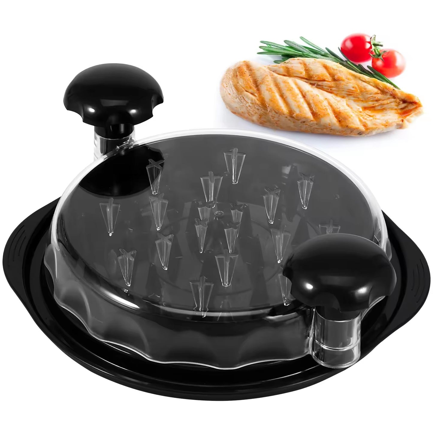 hacher le blanc de poulet avec un hachoir a viande 