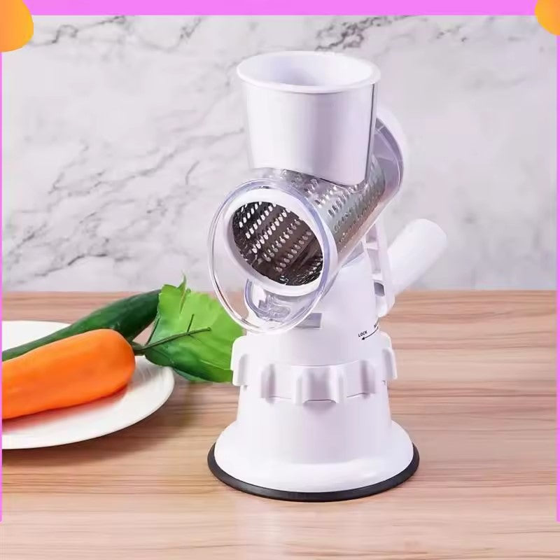 raper des carottes avec une mandoline cuisine blanche 