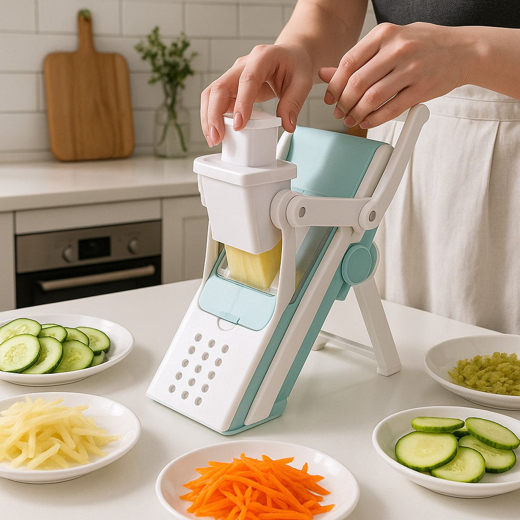 mandoline cuisine pour faire une salade de légumes 