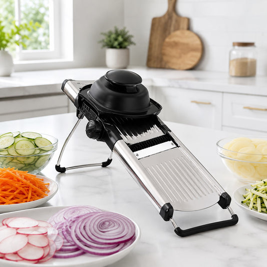 une mandoline cuisine en inox 