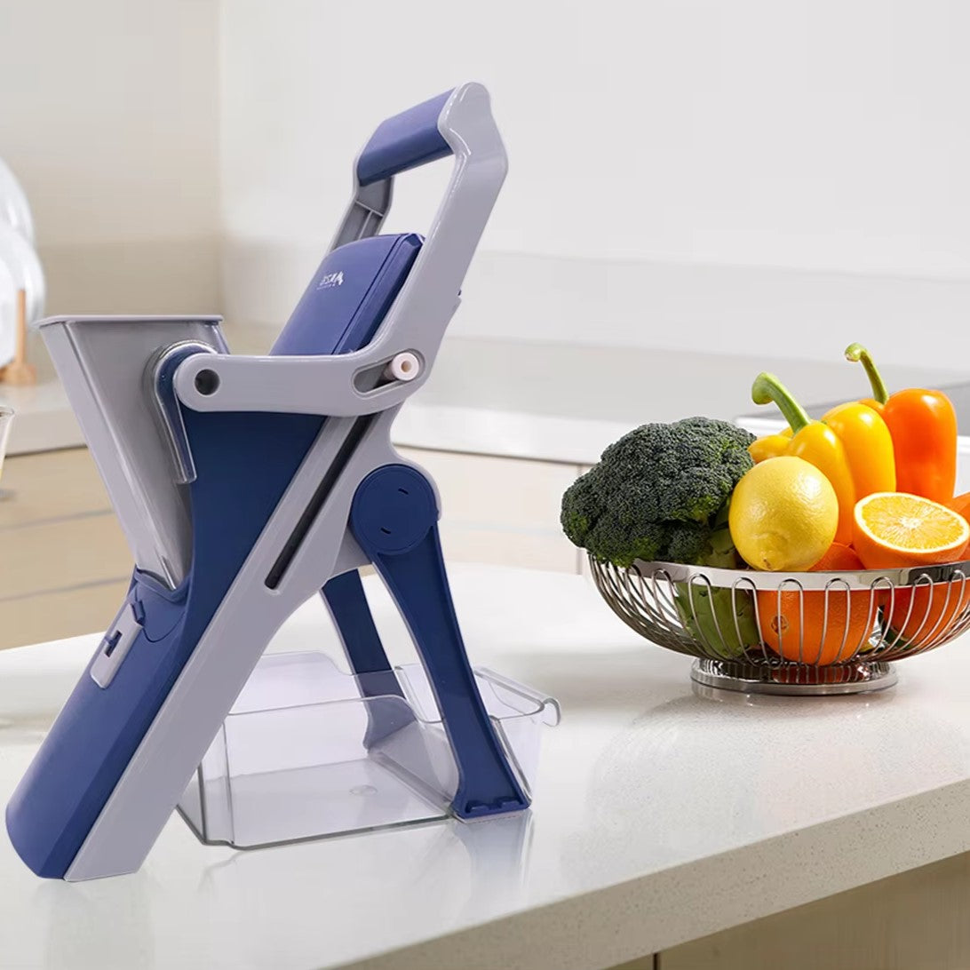 couper des légumes avec une mandoline cuisine verticale 