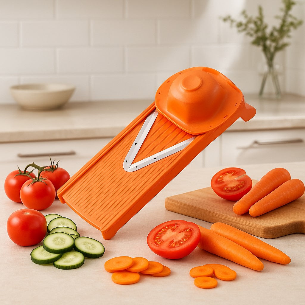 mandoline japonaise orange en forme de V