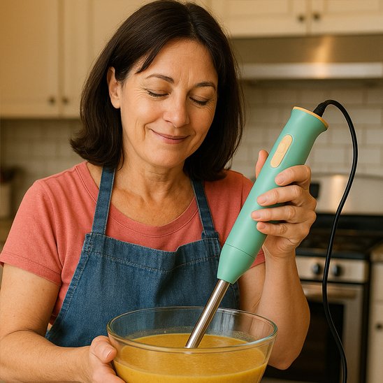 Mixeur plongeant pour faire une mayonnaise 
