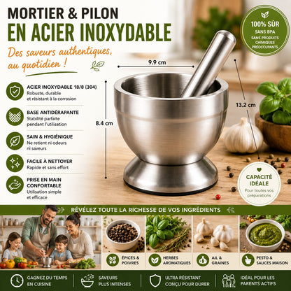 fait des sauce avec un mortier pour cuisine 