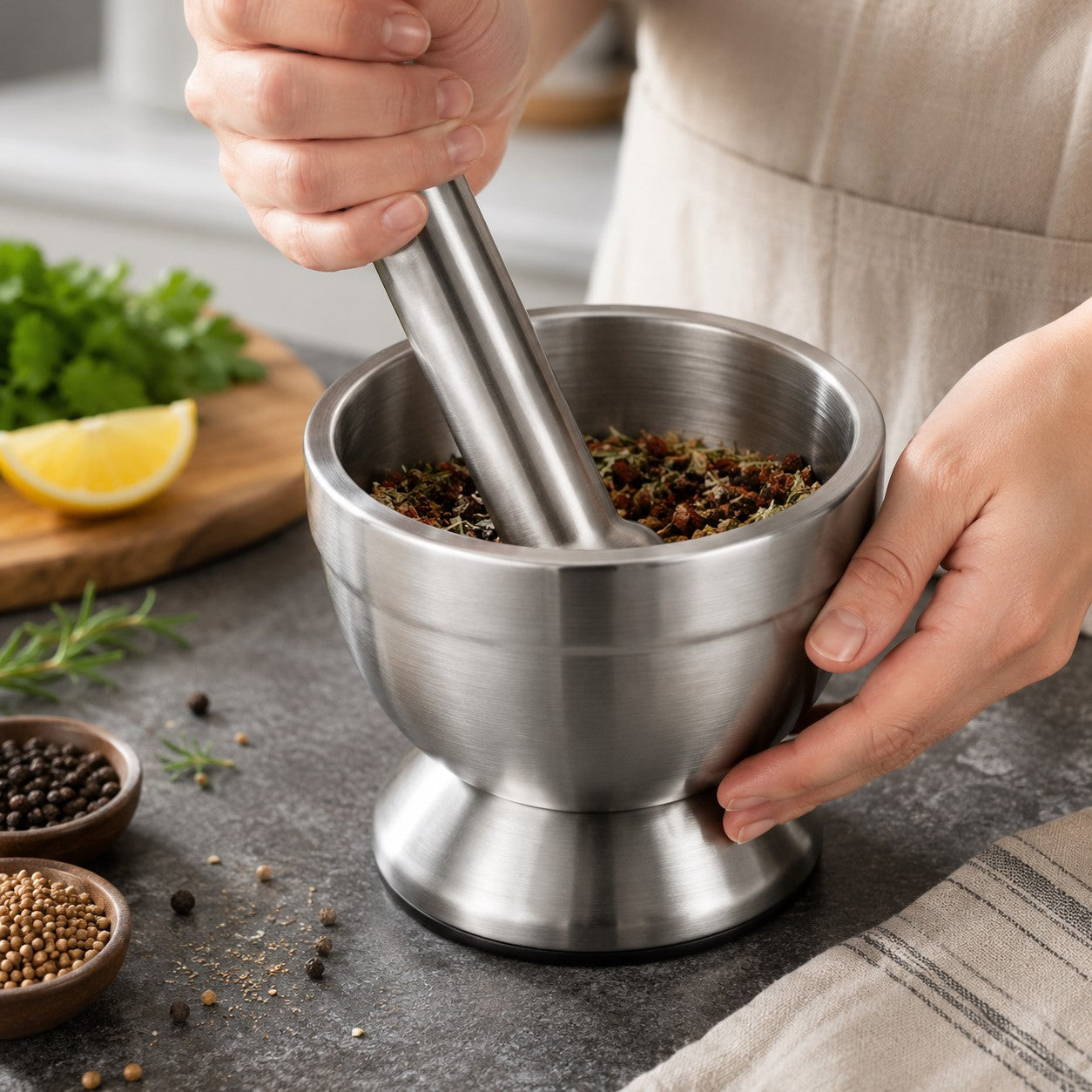 faire des eprices avec un mortier cuisine 