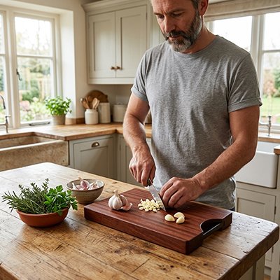 Planche à découper bois pour un chef cuisiner 