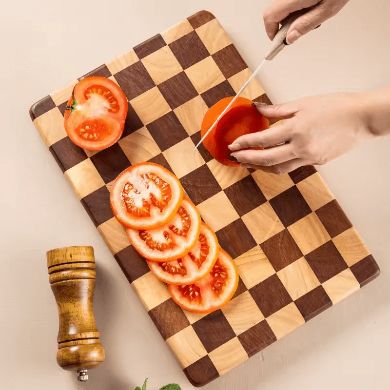 Planche bois à découper | Checkwood™ - Shopchicuisine