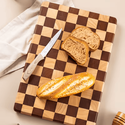 Planche bois à découper | Checkwood™ - Shopchicuisine
