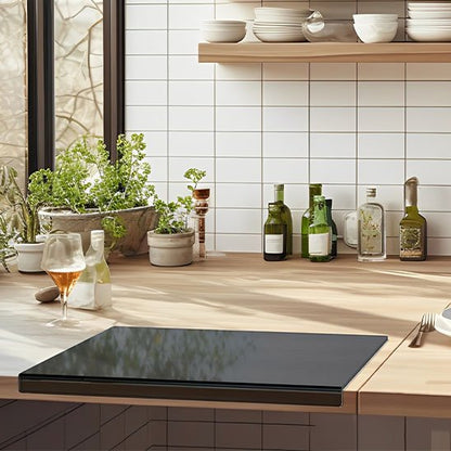 Planche de cuisine sur un plan de travaille 