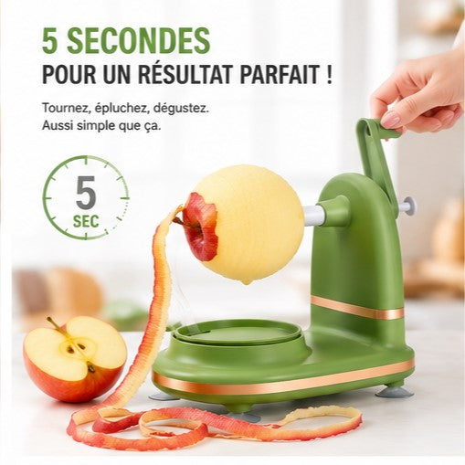 eplucher une pomme avec éplucheur à pomme 