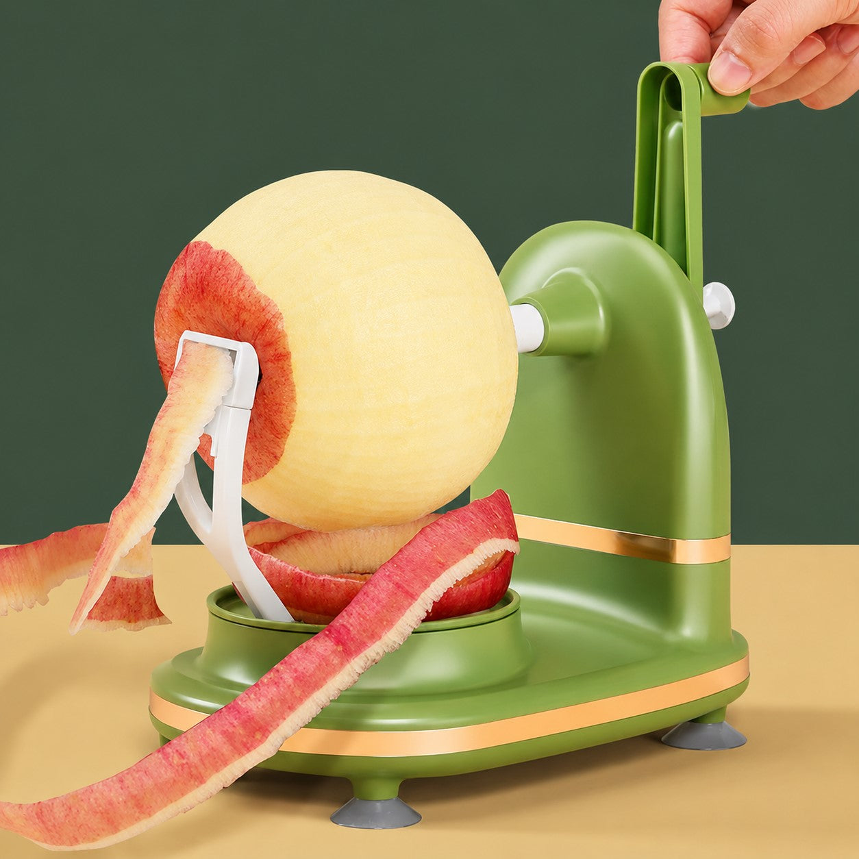 éplucheur à pomme vert 