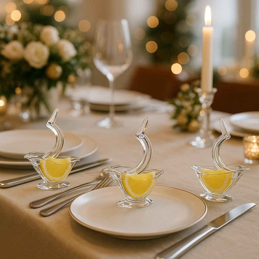 presse agrumes sur une table de noël 