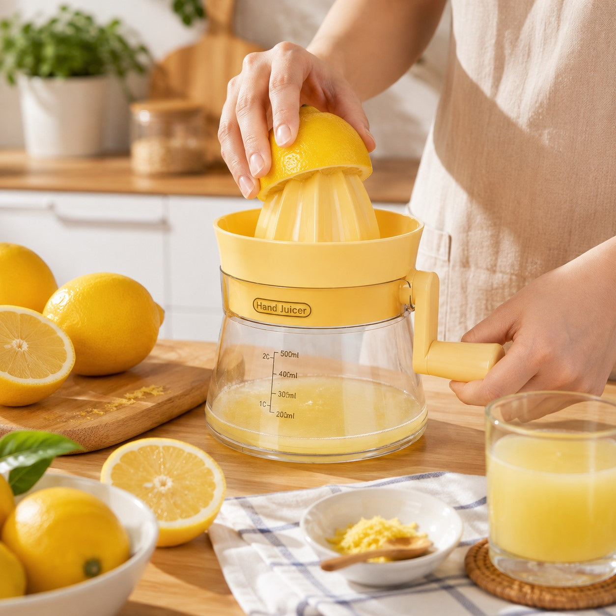faire un jus de citron avec un presse agrumes manuel