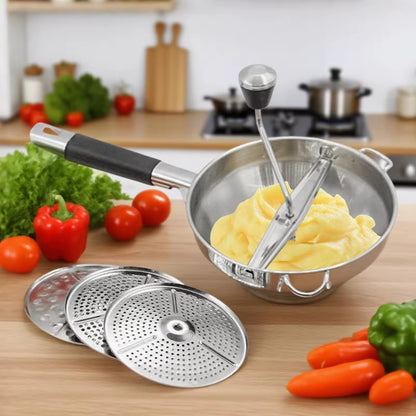 faire une purée avec un presse purée manuel 