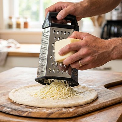 Râpe à fromage en inox 