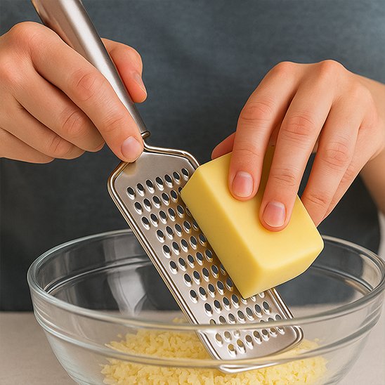 Râpe à fromage en inox 