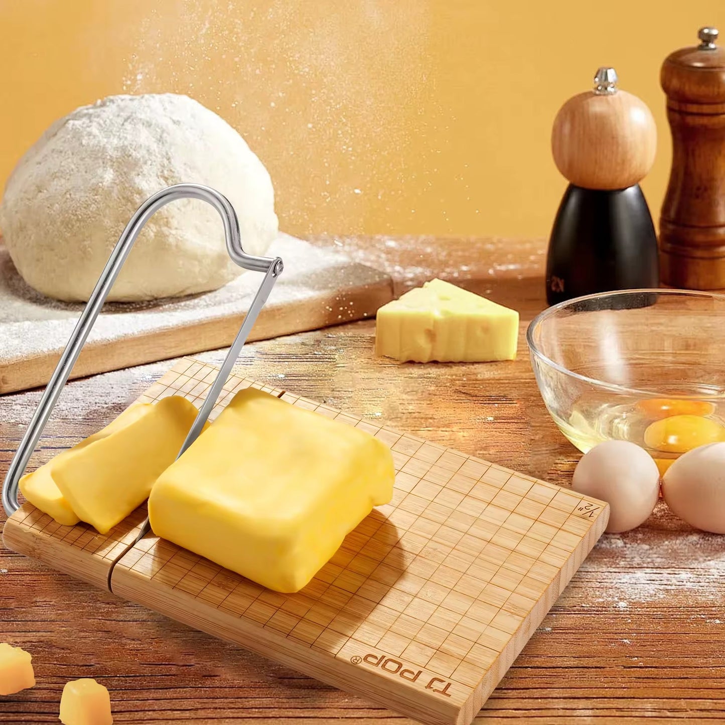 couper du beurre avec une trancheuse pour saucisson 