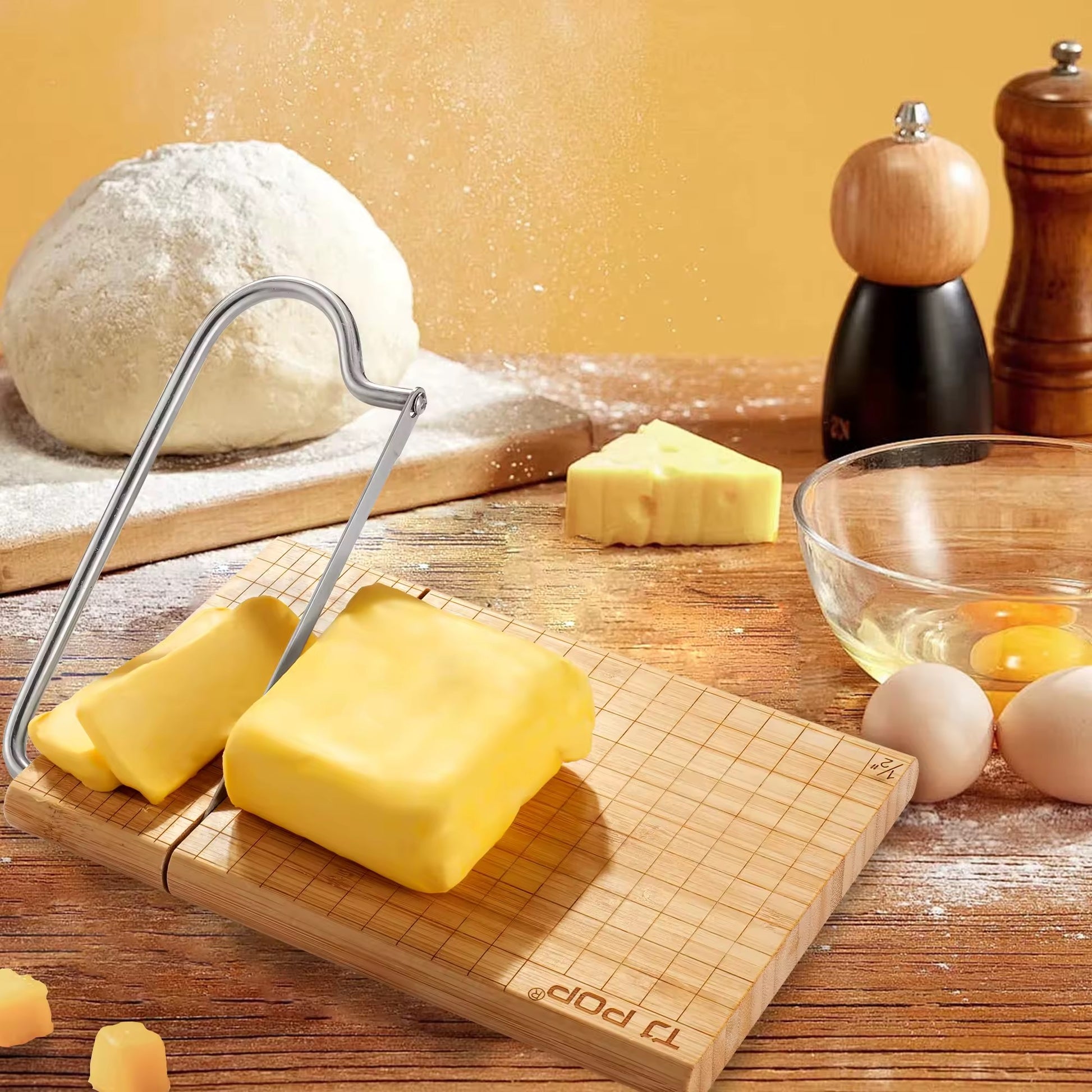 couper du beurre avec une trancheuse pour saucisson 