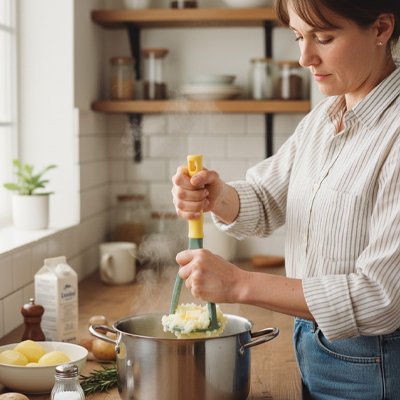  une purée de pomme de terre avec un Presse purée 