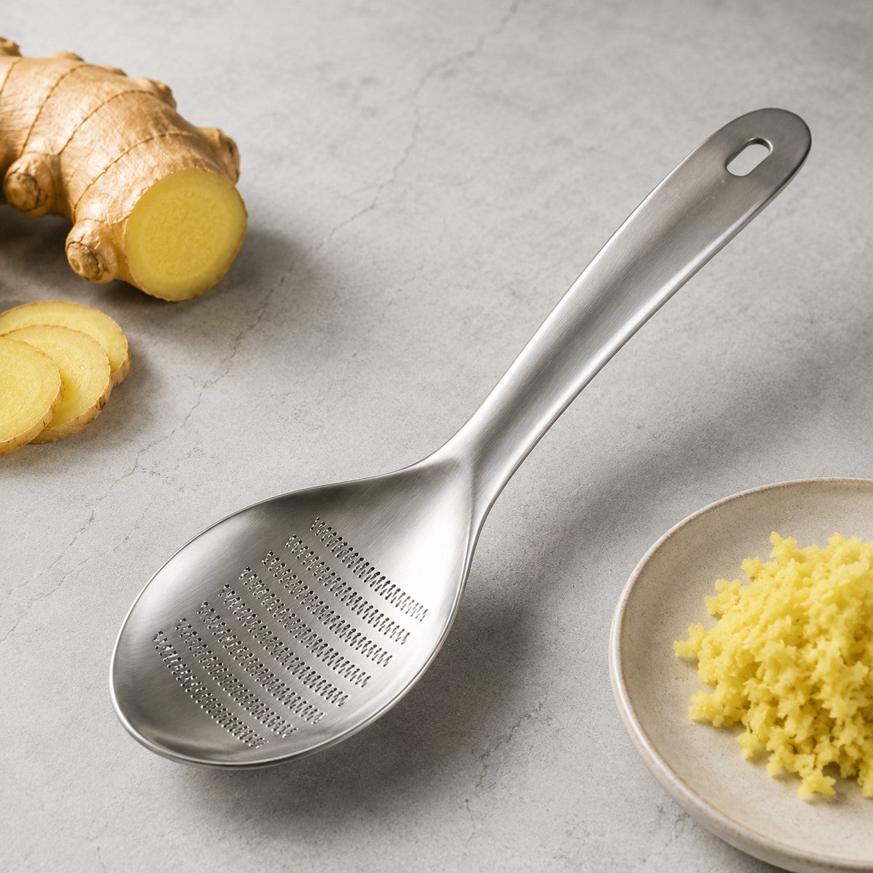 un zesteur pour gingembre robuste en inox 